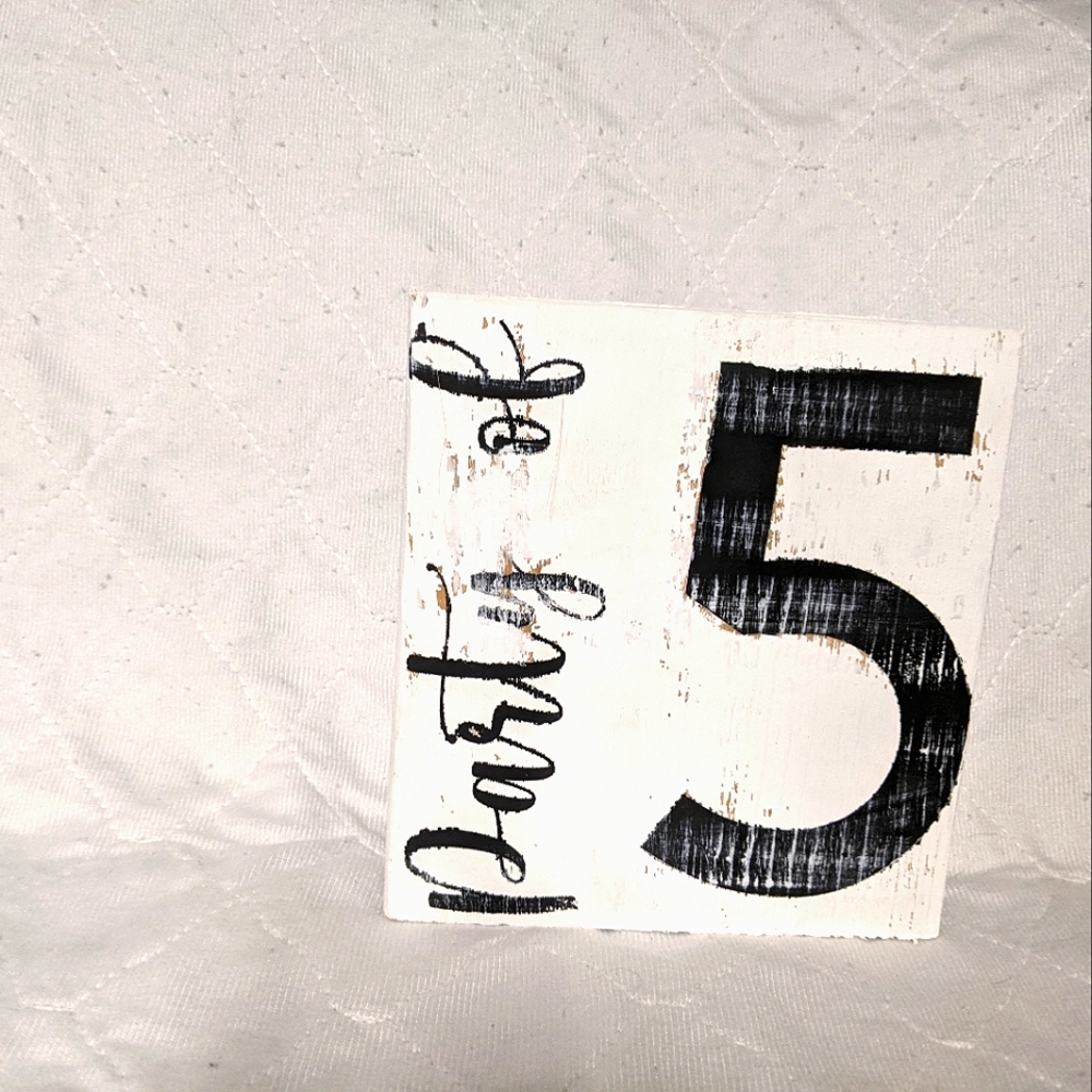 Hand painted wood decor